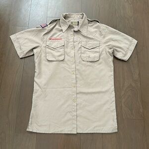 boy scouts men’s small uniform shirt